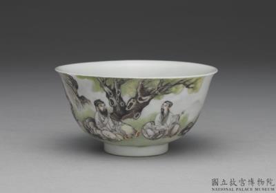 图片[2]-Tea bowl with landscape and figure in falangcai painted enamels, Qianlong reign (1736-1795), Qing dynasty-China Archive